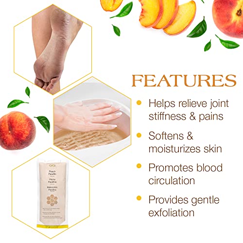 GIGI Peach Paraffin Wax with Aloe Vera for Softening Skin
