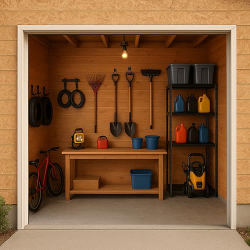 Heavy-Duty Garage Hooks - 4 Pack Utility Storage Organizer