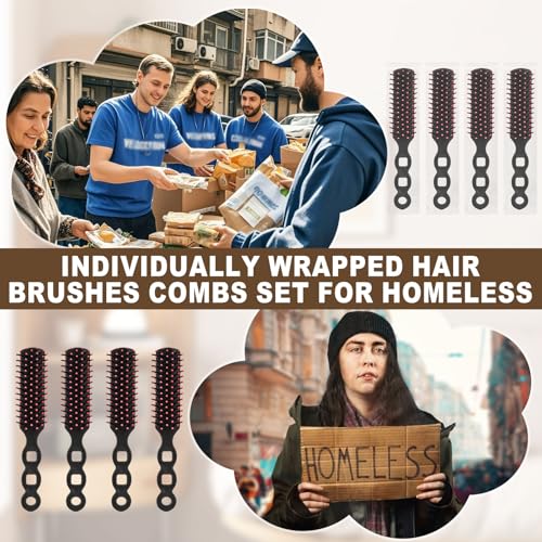 36PCS Bulk Individually Wrapped Hair Brushes for Homeless & Care Packages - Skourvut