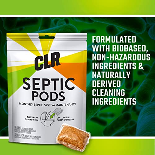 CLR Septic System Treatment Pods - 6 Month Supply for Clogs & Odors