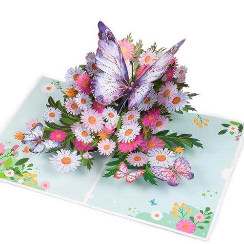 3D Butterfly Pop-Up Birthday Card for Women - Unique Gift