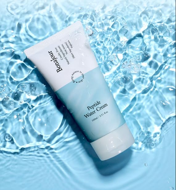 BONAJOUR Vegan Peptide Hyaluronic Acid Moisturizing Cream 3.38 Fl. oz - Lightweight Anti-Aging Lotion for Oily & Sensitive Skin