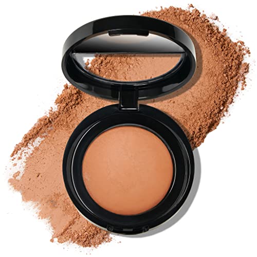 Laura Geller New York Baked Blurring & Setting Powder - Tan/Deep, Finely Milled Face Powder for Pore & Fine Line Blur, Hydrating Botanical Oils