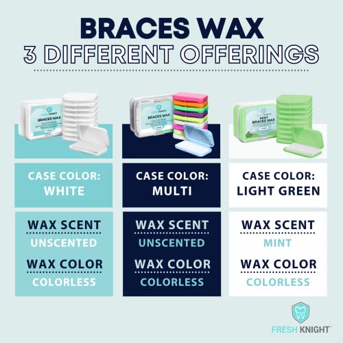 Fresh Knight Orthodontic Wax Strips - 50 Premium Mint Strips