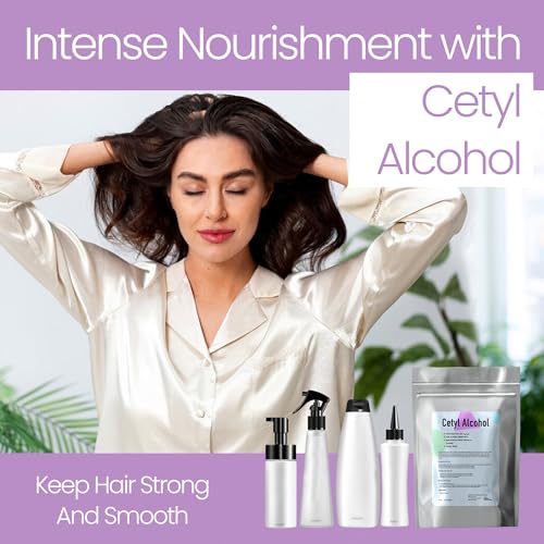 Cetyl Alcohol Cosmetic Grade 8oz - Emulsifying Wax for Skin & Hair Care
