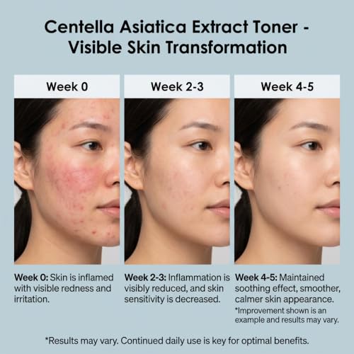 Centella Asiatica Toner with Hyaluronic Acid - Soothing Moisturizer for Sensitive Skin (8.45 fl oz)