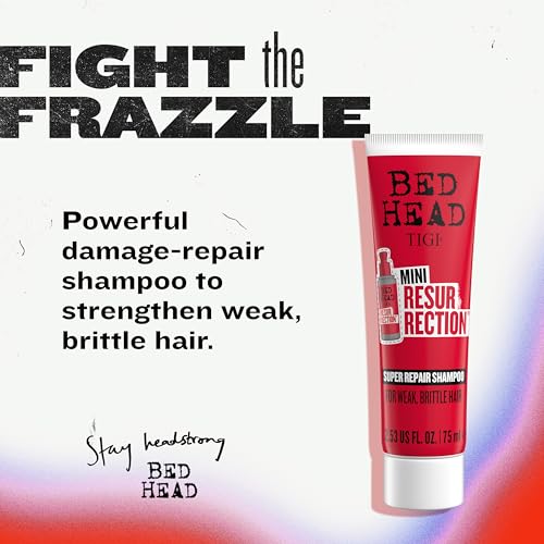 TIGI Bed Head Resurrection Super Repair Travel Mini Shampoo 2.53 fl oz – Nourishing Dry & Damaged Hair