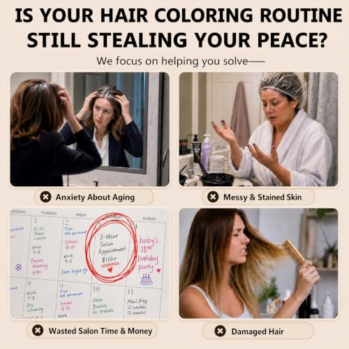 Yocisku Purple Hair Dye Shampoo - 3 in 1, Easy At-Home Color