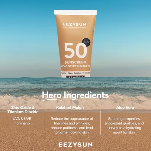 EEZYSUN Mineral Sunscreen SPF 50 - Non-Greasy Face & Body Protection