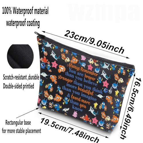 Nemo Makeup Bag - Waterproof Cosmetic Pouch, You Are Braver, WZMPA