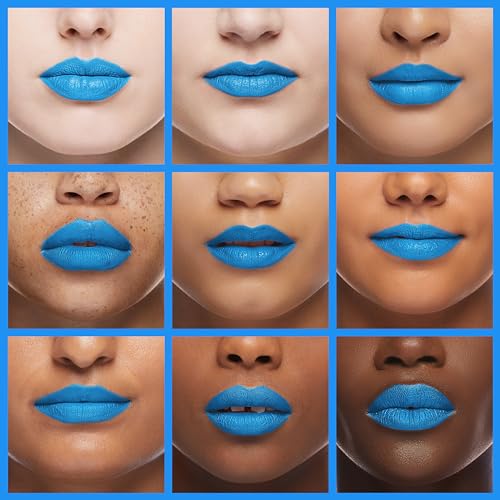 AKARY Blue Matte Lipstick - Long-Lasting Goth Lip Gloss for Halloween & Cosplay