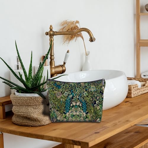 Zomhix Peacock Goth Makeup Bag Small Cosmetic Storage for Women - Variation Goth-07