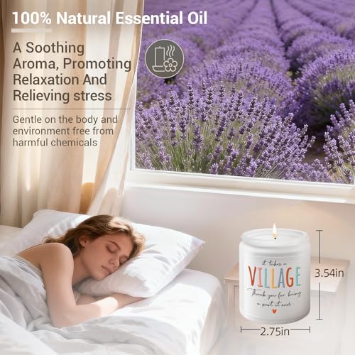 Lavender Candle - 7oz Soy Wax Appreciation Gift for Teachers & Nurses