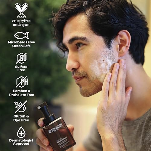 Blackwood For Men BioNutrient Foaming Face Wash 4.5 Fl Oz - Gentle Daily Acne & Sensitive Skin Cleanser