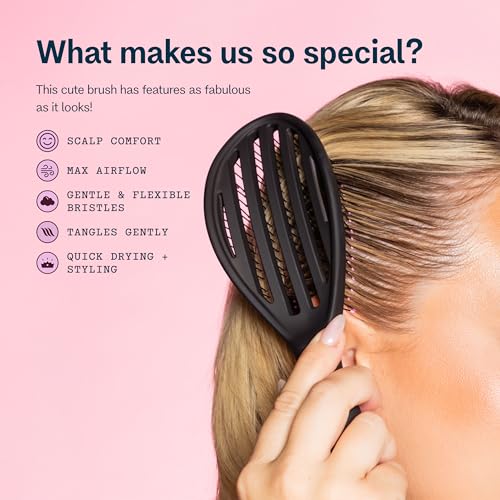 GIMME Vented Detangling Brush for Fine Hair - Quick-Dry & Heat-Resistant