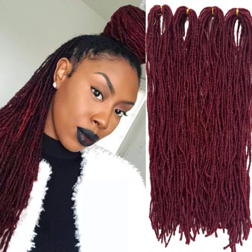 RAYIIS Faux Locs Crochet Hair - Super Lightweight Micro Locs, 18 Inch, 4 Pack