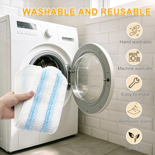 Microfiber Mop Pads for OCedar H2prO Flat Mop - 6 Pack Replacements