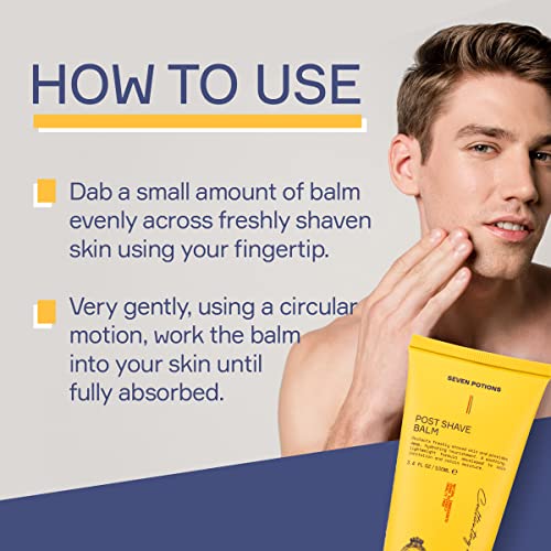Seven Potions Post Shave Balm for Men - Hydrating, Soothing Formula