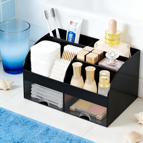 Makeup Organizer with 2 Drawers - Compact Cosmetic Storage