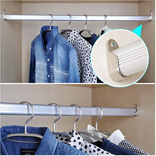 Alamic Oval Closet Rod End Supports - 12 Pack with Screws