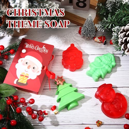 Demissle 4-Piece Christmas Handmade Soap Gift Set - Festive Scented Bars