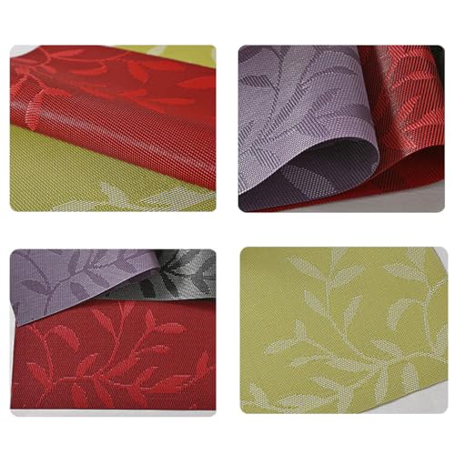 Panda Palm Heat-Resistant Vinyl Placemats Set of 8 - Black