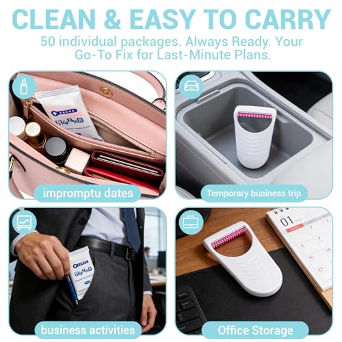50-Pack Disposable Prep Razors - Individually Wrapped Portable Shaver, Pink