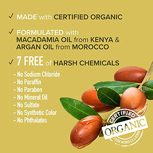 Kiss Argan & Macadamia Hair Oil Serum 3.38 fl oz - Nourishing Repair & Volumizing