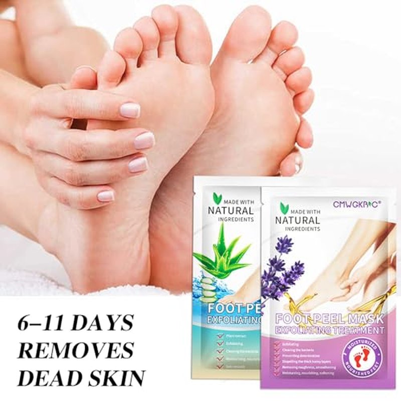 5 Pack Foot Peeling Mask,Exfoliator Peel Off Calluses Dead Skin Callus Remover,Foot Mask for Dry Cracked Feet,Foot Peel Masks for Men and Women Feet Peeling Mask for Fathers Day Gift,Gifts for Him