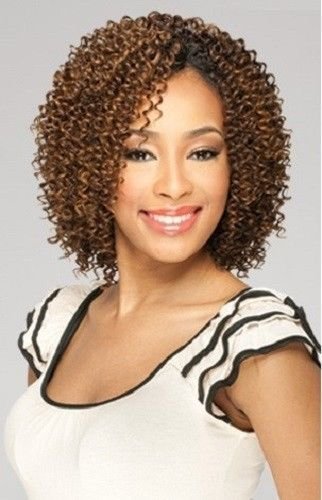 MilkyWay Que JERRY CURL Human Hair Weave Extensions 3PCS #1B/30