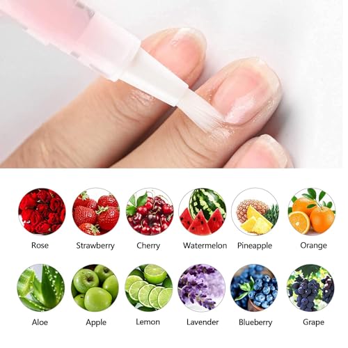 AIJIMEI Cuticle Oil Pen Set - 8 Fruit Flavors for Nail Care