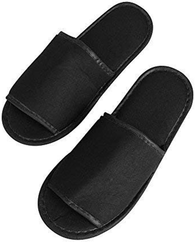 Portable Travel Slippers - Open Toe Foldable Sandals for Spa & Hotel | Washable Indoor Footwear with Bags