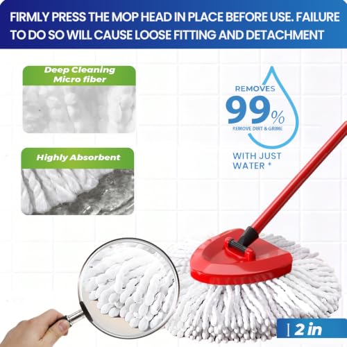 5-Pack O-Cedar EasyWring Mop Head Replacements - Machine Washable