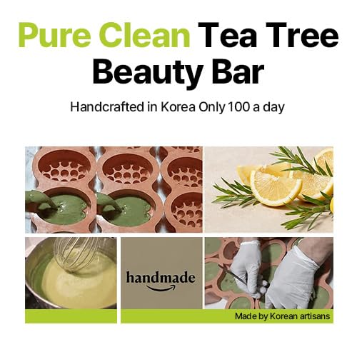 K-Beauty Lemon Facial Cleansing Bar for Oily & Sensitive Skin - Natural Korean Handmade Soap