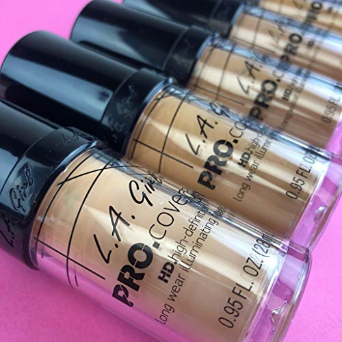L.A. Girl Pro Coverage Liquid Foundation - Natural, 0.95 Fl Oz (Pack of 2)