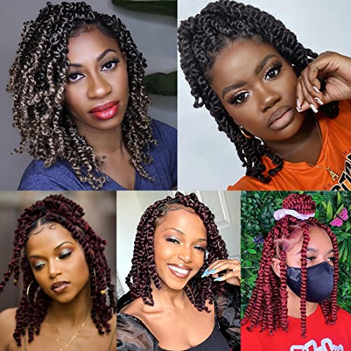 Leeven 10 Inch Pre-Twisted Passion Twist Hair Extensions - 8 Packs Ombre Brown #T30
