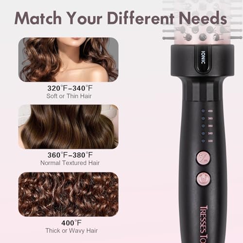 Tresses Touch 1.25 Inch Thermal Curling Brush - Ceramic Ionic Hot Styler