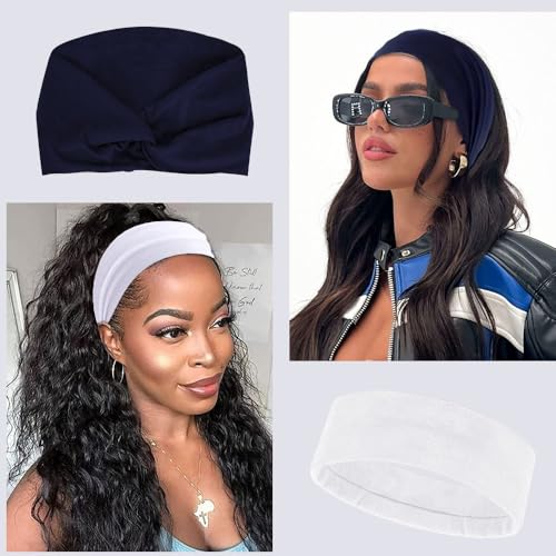 AHONEY Grey Non-Slip Hair Headbands 10 Pack for Women & Workout
