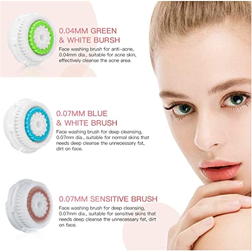 Acosexy 3 Pack Facial Cleansing Brush Heads Compatible with Clarisonic Mia & More