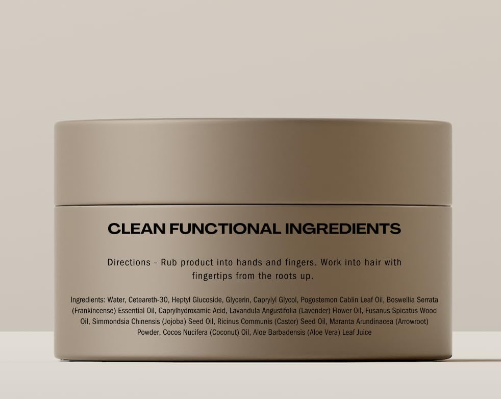 Men's Hair Gel - EWG Verified, Strong Hold, Matte Finish | Weightless Texture, Sandalwood Scent, Non-Toxic Formula