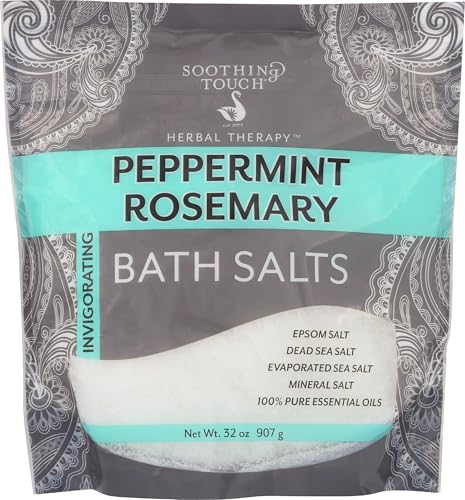 Soothing Touch Peppermint Rosemary Bath Salts, 32 oz Muscle Relief Soak