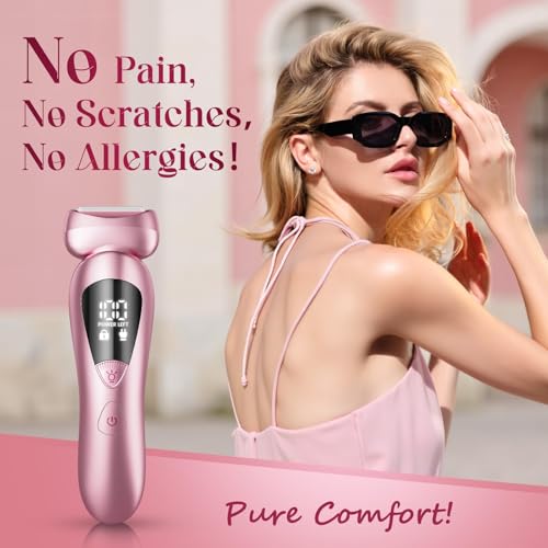 Rategist 3-in-1 Cordless Electric Razor for Women - Waterproof Bikini Trimmer