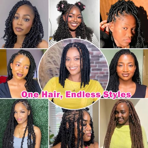 Hbegant 24 Inch Afro Spring Twist Hair - Pre-Fluffed Extensions, 1B/27#