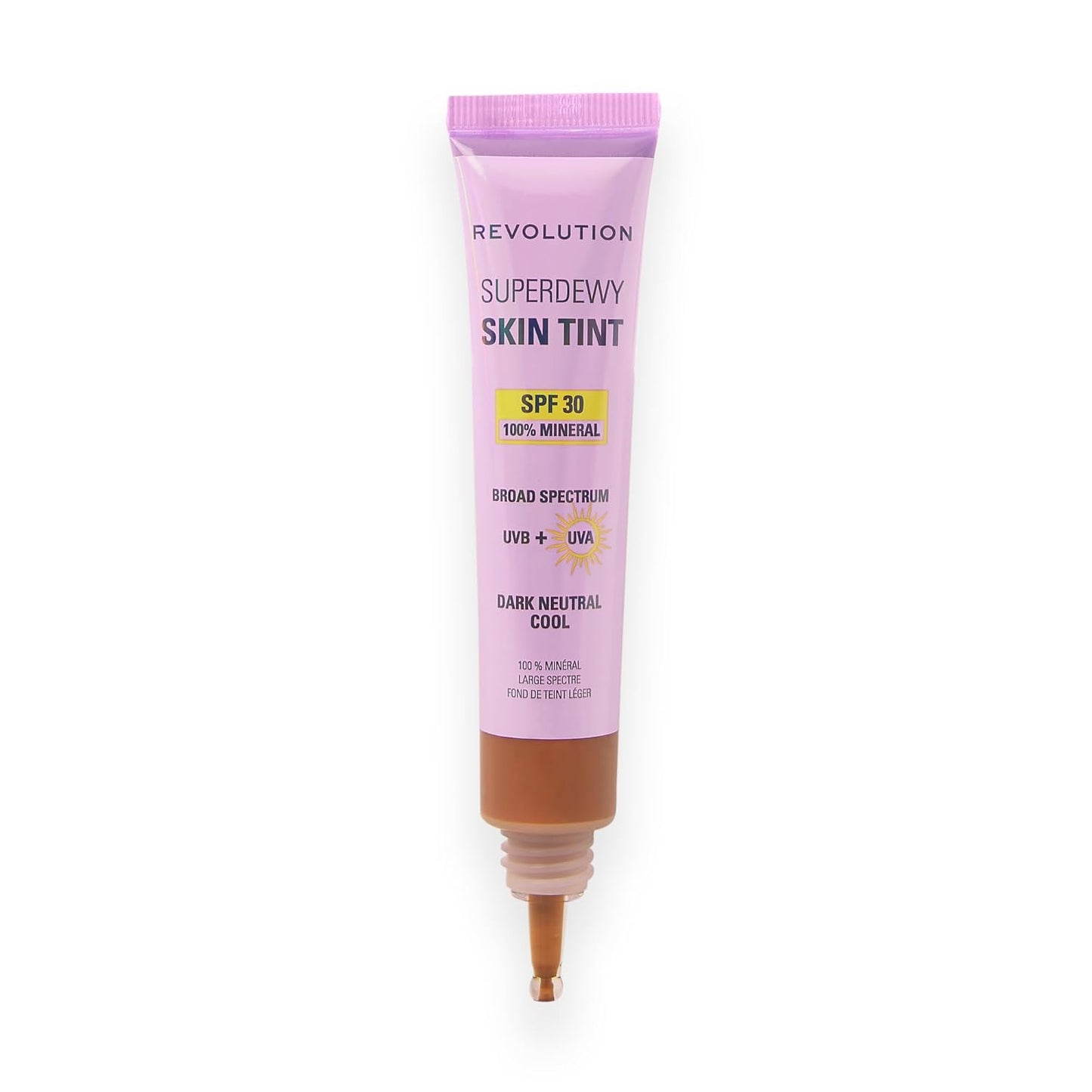 Revolution Superdewy SPF 30 Skin Tint - Tinted Mineral Foundation for Buildable Glow | Medium Tan Warm, Vegan & Cruelty-Free