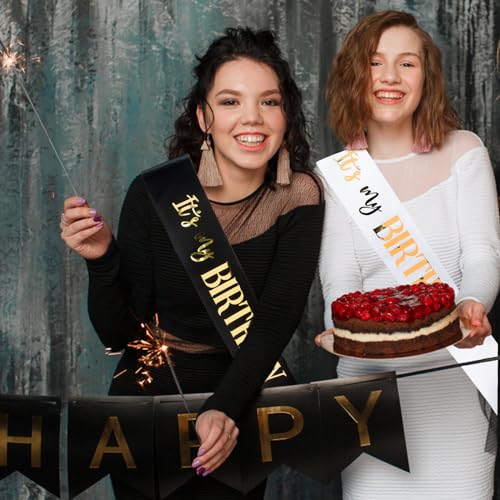 White & Black Customizable Satin Sash 71.65in Bride Graduation Prom Party