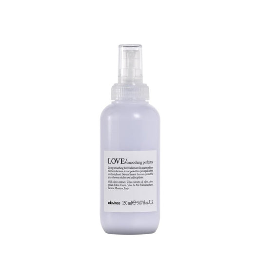 Davines LOVE Smoothing Perfector Serum, Thermal Leave-On Anti-Frizz Formula for Wavy, Unruly, Coarse Hair - Moisturizes & Protects from Heat Without Weighing Down with Olive Extract, 5.07 Fl Oz