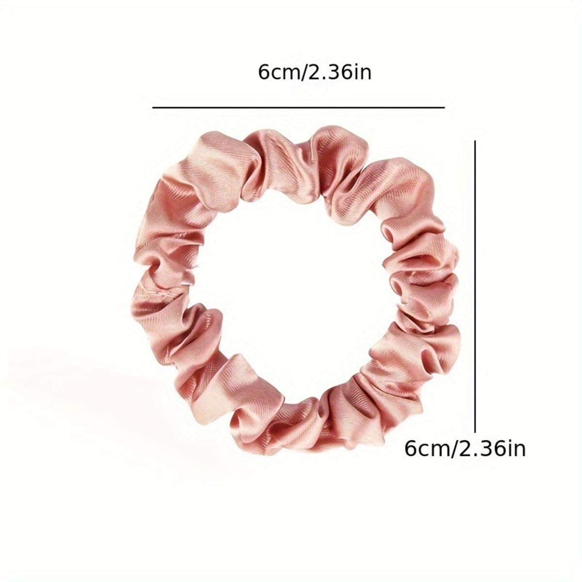 4Pcs Satin Mini Scrunchies Set Neutral Colors Hair Ties for Women，Soft Hair Ties for Everyday Wear