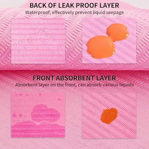 160pcs Pink Disposable Nail Mats - 3 Ply Waterproof Nail Practice Sheets