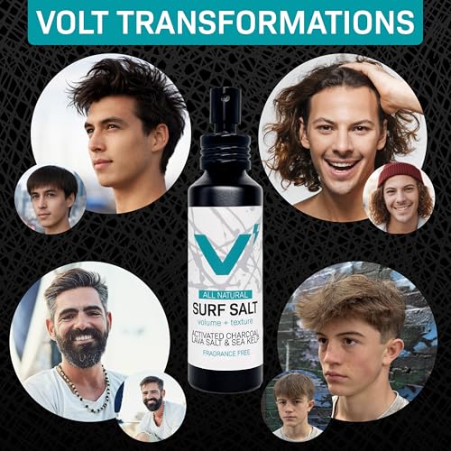 VOLT Grooming Sea Salt Spray for Hair & Beard, Fragrance Free, 5 Fl Oz