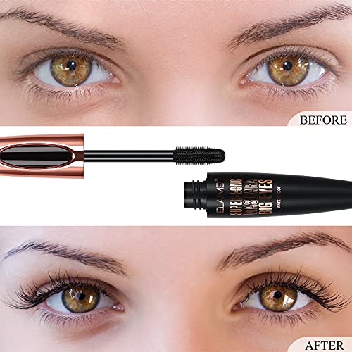 2 Pack Mascara Black Volume and Length, Natural Waterproof